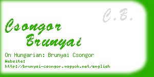 csongor brunyai business card